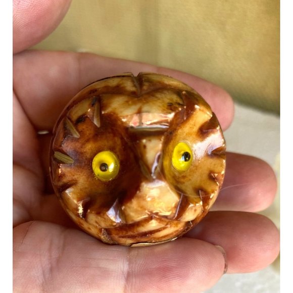 Marble Hand Carved Alabaster Made In Italy lot of 6 figurines Elephant Dogs, - Picture 7 of 11